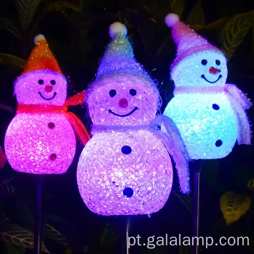 Iluminando luminárias de piso solar festivo de boneco